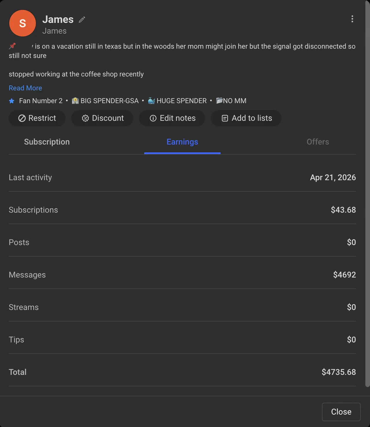 Fan profile structure inside the MAHO CRM
